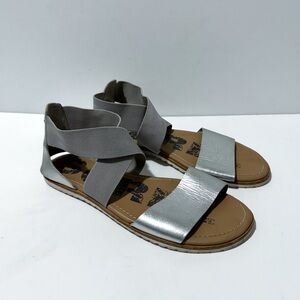 Sorel Ella Metallic Leather Open Toe Sandals